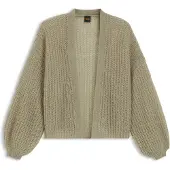 BOSS Relaxed-fit cardigan med åbenstrikket struktur