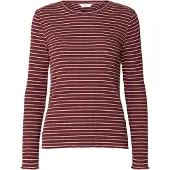 Selected Shirts 'SLFAnna' bordeaux / hvid