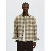 Selected Skjorte 'SLMole Pablo' elfenben / mørkebeige