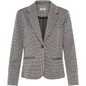 Fransa Blazer blå / cappuccino / mørkebrun