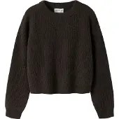Name It Kids Bluse - Strik - NkfHolly - Short - Noos - Chocolate Plum - - 13-14 år (158-164) - Bluse