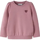 Name it Sweatshirt - NmfVima - Lilas/Heart Embroidery - - 5 år (110) - Sweatshirt