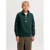 JACK&JONES JUNIOR Printet Sweatshirt Med Halv Lynlås Boys