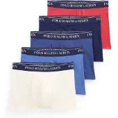 Ralph Lauren Polo Ralph Laurentil mænd. 714864292028 Sæt med 5 klassiske boxershorts i elastisk bomuld multifarvet (M), Afslappet, Flerfarvet