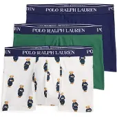 Ralph Lauren Polo Ralph Laurentil mænd. 714830299228 Sæt med 3 boxershorts i bomuld og elastik marineblå, grøn, hvid (XL), Afslappet
