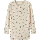 Lil´ Atelier Bluse - Uld/Modal - Slim - NmmNalu - Turtledove/Fox - - 6 år (116) - Bluse