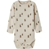 Lil´ Atelier Sparkedragt/Body brun / uldhvid