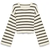 Vero Moda Pullover 'VMFreya' sort / hvid