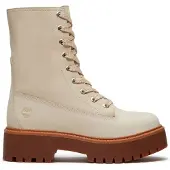 Timberland Timberlandtil kvinder. TB0A5SAHEN71 Stone Street-læderstøvler i beige (38 W), Fast, Blonder, Casual