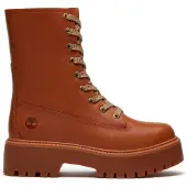 Timberland Timberlandtil kvinder. TB0A5SAHEM61 Brune Stone Street-læderstøvler (39.5 W), Fast, Blonder, Casual