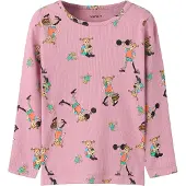 Name it Bluse - Rib - NmfAra - Pippi - Slim - Lilas - - 6 år (116) - Bluse