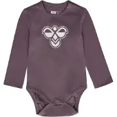 Hummel Body l/æ - hmlMini - Logo - Black Plum - - 1 år (80) - Body L/Æ