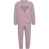 Hummel Sweatsæt - HmlMini - Sea Fog - - 4 år (104) - Sweatsæt