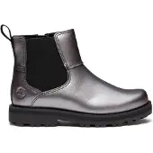Timberland Timberlandunisex til børn. TB0A6BHAANO1 Chelsea-støvler i læder Courma Kid grå (33), Sølvfarvet, Fast, Lynlås, Casual, børnetøj