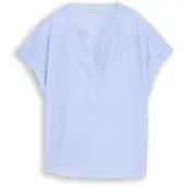 Tom Tailor Bluse himmelblå / hvid
