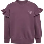 Hummel Sweatshirt - hmlMini - Loose Frill - Black Plum - - 5 år (110) - Sweatshirt