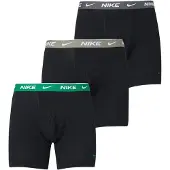 Nike Boxershorts Essential Cotton Stretch 3-Pak - Sort/Grå/Grøn, størrelse X-Large