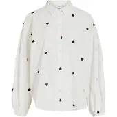 Vila Bluse 'VIStef' sort / hvid
