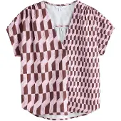 Next Bluse brun / lyserød