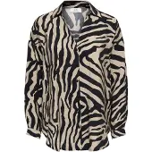 JDY Bluse 'JDYTROYA' beige / sort