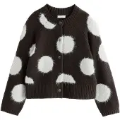 Next Cardigan brun / hvid