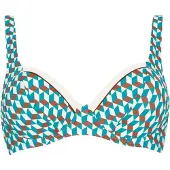 Sunflair Bikinioverdel turkis / brun / hvid