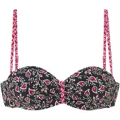 LASCANA Bikinioverdel pink / sort / hvid