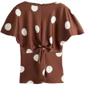 Next Bluse choko / hvid