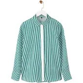 Trendyol Bluse smaragd / hvid