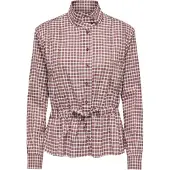 ONLY Bluse 'ONLKeery' brun / sort / hvid