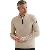 Vanguard Pullover 'Pullover with half-zip and allover texture' lysegrå