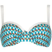 Sunflair Bikinioverdel turkis / brun / hvid