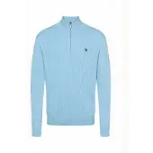 U.S. POLO ASSN. Pullover ' UMRomeo Half-zip ' lyseblå