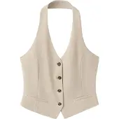 Mango Jakkesætsvest 'EVANS' beige