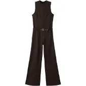 Mango Jumpsuit 'BELTO' mørkebrun