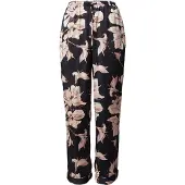 Hunkemoller Pyjamasbukser 'Flower' pueblo / rosé / sort