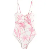 Next Formgivende badedragt pink / hvid