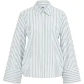 We fashion Bluse lyseblå / sort / hvid