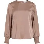 Vila Bluse 'VIEllette' mokka