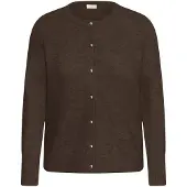 KAFFE CURVE Cardigan brun-meleret
