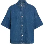 Vila Vicreek Kortærmet Denimskjorte