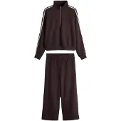 The Set Joggingdragt creme / choko