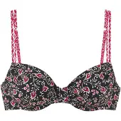 LASCANA Bikinioverdel mørk pink / sort / hvid