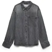Vero Moda Bluse 'VMLucea' grey denim