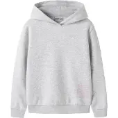 Name it Hættetrøje - NkfNikolisa - Light Grey Melange - - 9-10 år (134-140) - Hættetrøje