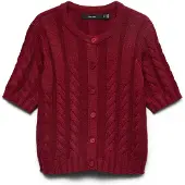 Vero Moda Cardigan 'VMOriane' mørkerød