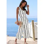 LASCANA Jumpsuit sort / hvid