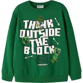 Name it Sweatshirt - NkmJacks - Minecraft - Verdant Green - - 6 år (116) - Sweatshirt