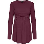 ONLY Maternity Shirts 'OLMMALAYA' vinrød