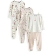 Next Nattøj beige / nude / mørkebrun / hvid